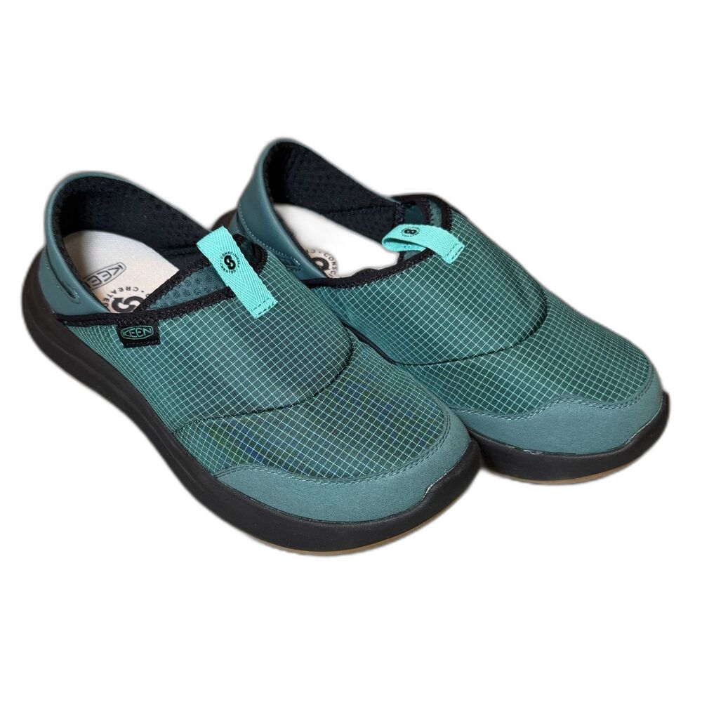 Keen Womens Size 9.5 Slip On Shoes Teal Green Black Gum Sole Casual Comfort - Picture 2 of 10